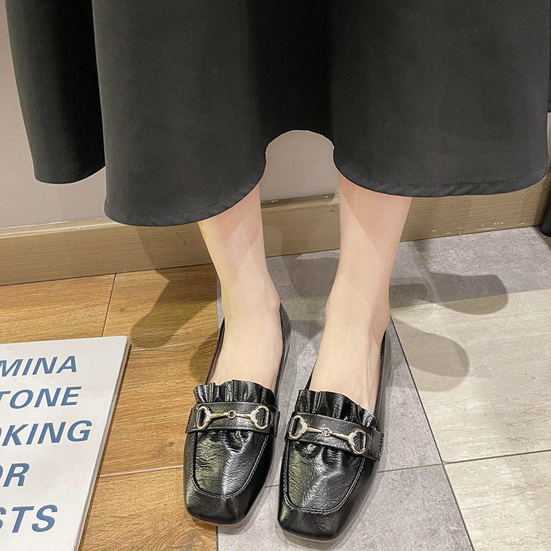 Small Leather Shoes, Leisure Spring And Autumn Loafers, Soft Leather Peas Shoes