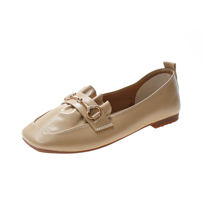 Small Leather Shoes, Leisure Spring And Autumn Loafers, Soft Leather Peas Shoes